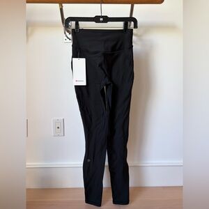 Lululemon Black High Rise Base Pace Fleece Lined Leggings